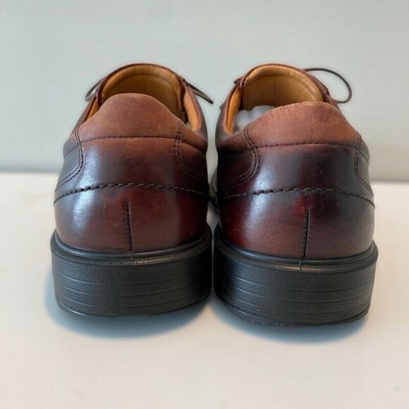 Ecco Mens Oxfords Shoes Brown Leather Lace Up 11 - Picture 5 of 8